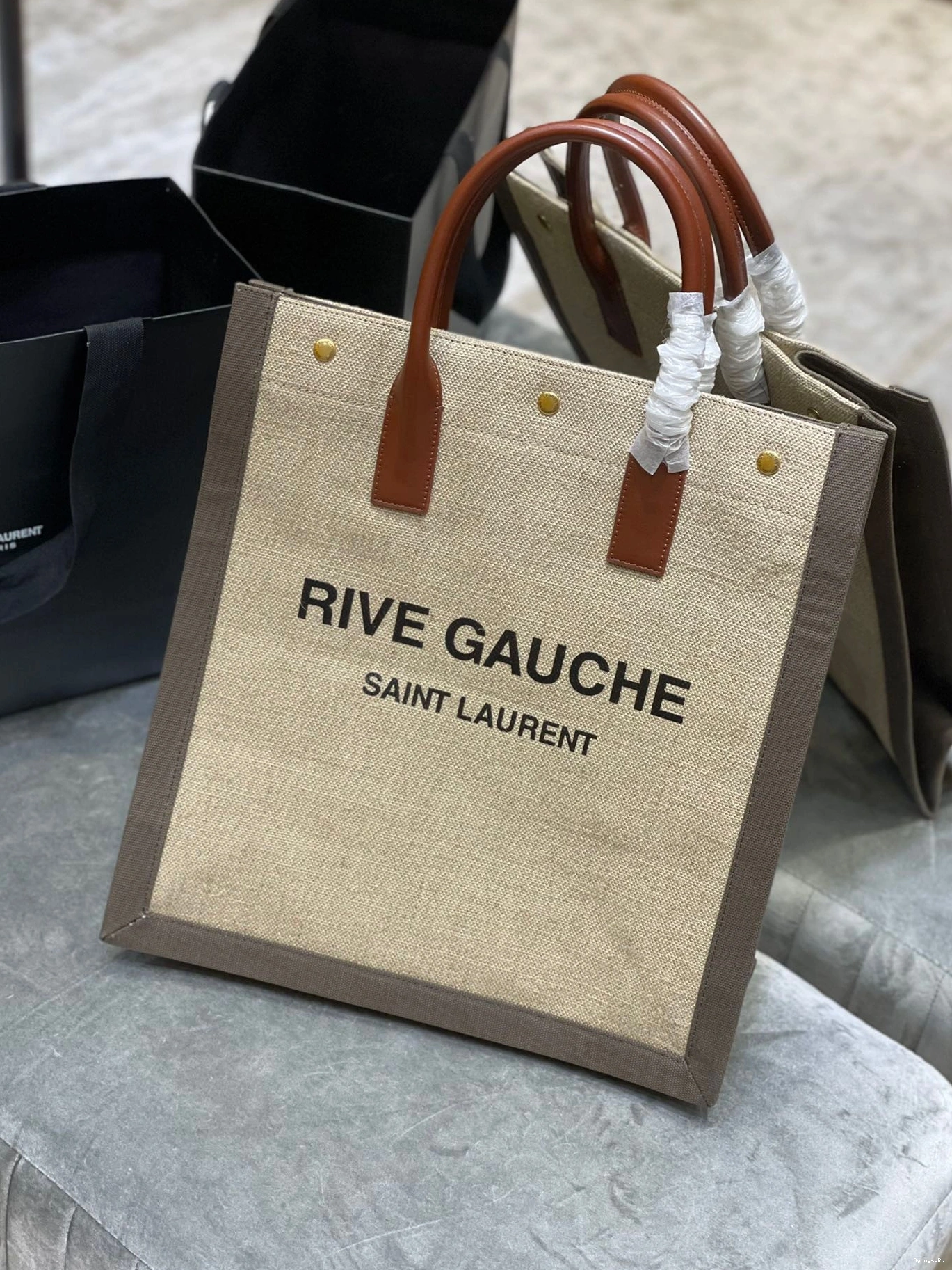 BAG N YSL AND RIVE IN GAUCHE LINEN S COTTON SHOPPING 0816